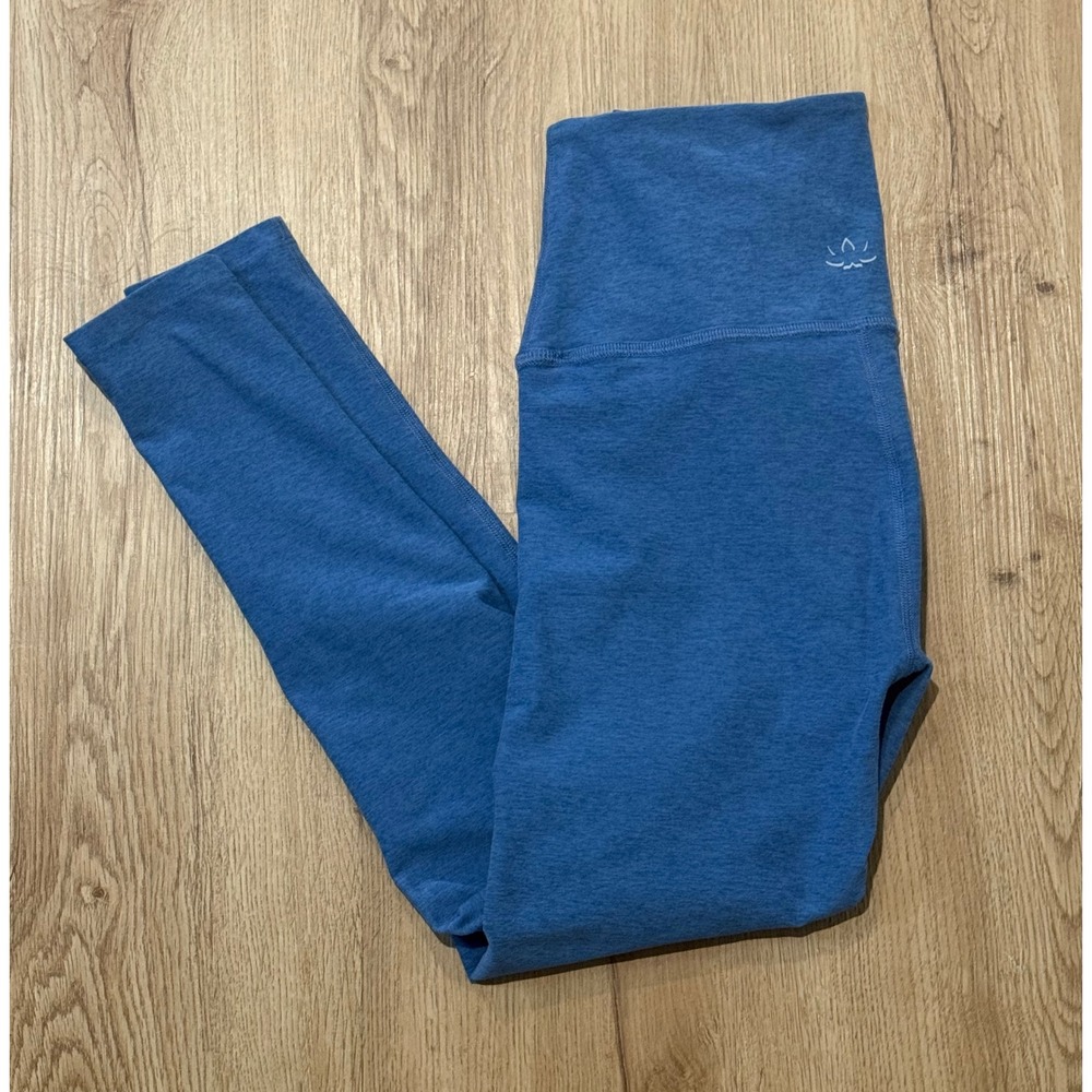 Beyond Yoga Women's Space Dye High Waisted Midi Leggings Blue Heather Size M